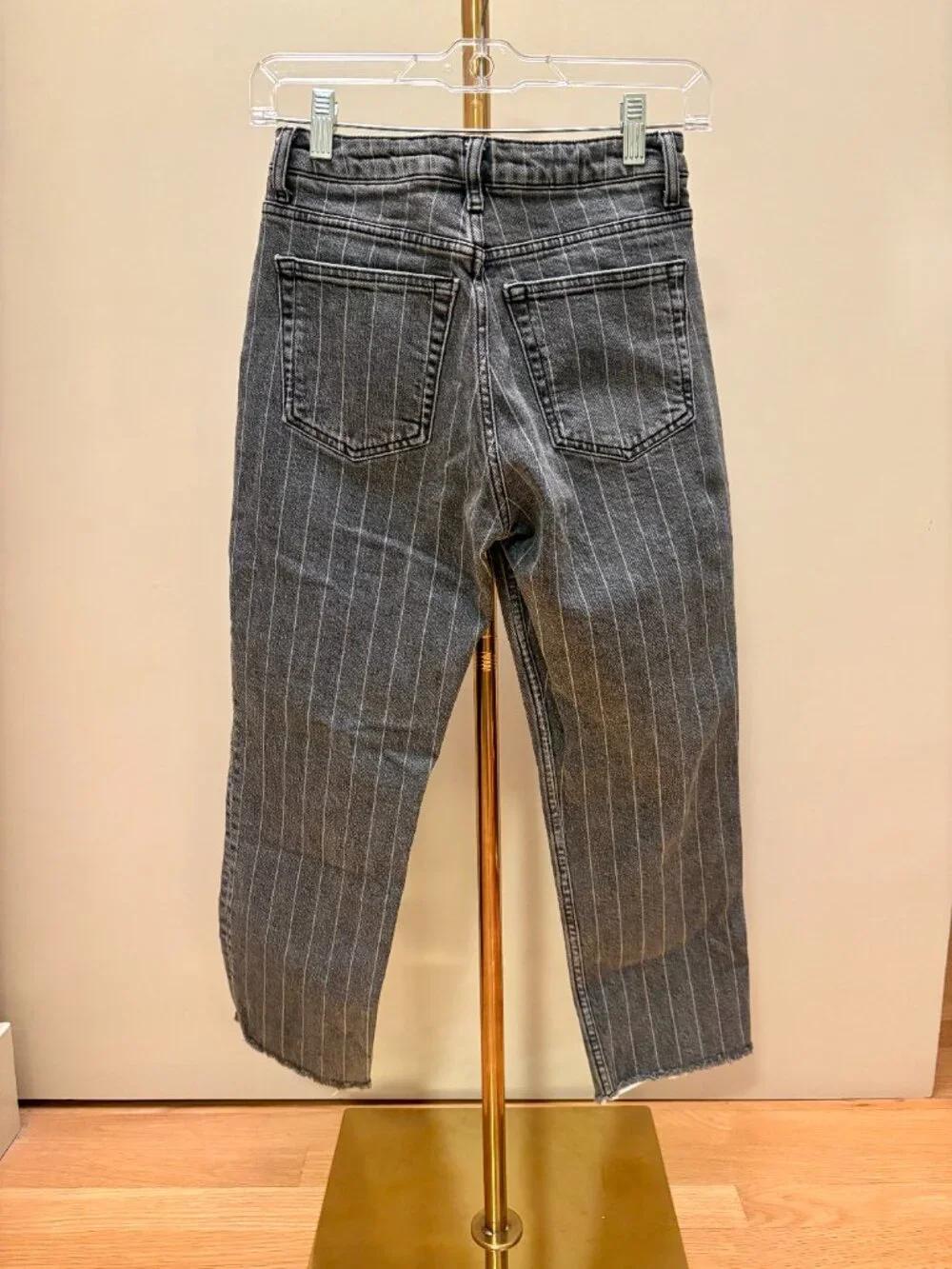 Topshop Washed Black Pinstripe Jeans - Picture 2 of 3